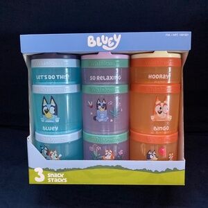 NEW Bluey Whiskware Snack Containers - Set of 3